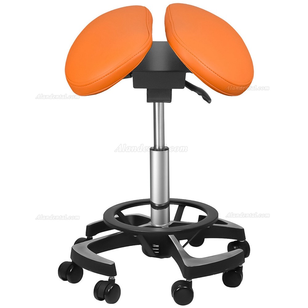 TYTC 096-2 Dental Hygiene Saddle Stool Ergonomic Double Flap Saddle Chair with Foot Control (9 Colors)